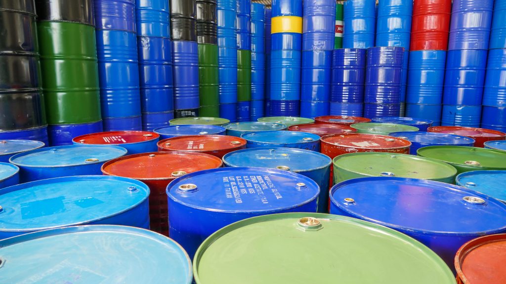 reconditioned metal drums indoor factory alternate view